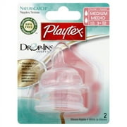 Playtex NaturaLatch Nurser System Medium-Flow Silicone Nipples, 3m+, 2ct
