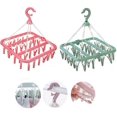 thumbnail image 1 of Sock Clothes Rack, 2pcs Clothes Rack Hanging Clips Portable Dryer Plastic Clothes Hanger With 32 Clips For Socks Underwear Clothes Towels, 1 of 4