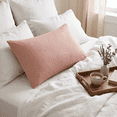 thumbnail image 2 of REGALWOVEN 2 Pcs Cotton Pillowcase, Smooth Cooling Envelope Closure, Unisex, Wrinkle Resistant Durable Bedding Pillowcases Dark pink Queen, 2 of 5