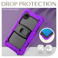 thumbnail image 7 of XYX For Xiaomi Redmi Pad SE 2024 Case 8.7 inch, 3in1 Heavy Duty Shockproof Tablet Case with Stand, Shoulder Strap, Purple, 7 of 7