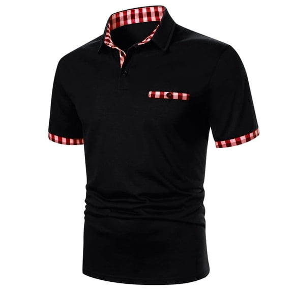 FYDUU Men's Vintage Polo Shirts Men Spring Summer Fashion Loose Lapel Printed Short Sleeve T Shirts Polo Shirt Top Polo Shirts Stylish Tops