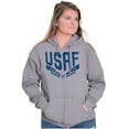 thumbnail image 3 of US Air Force USAF Logo Courage Honor Unisex Plus Size Zip Hoodie Brisco Brands 5X, 3 of 5