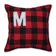 thumbnail image 1 of Pillow Perfect 628271 17 in. Buffalo Plaid M Throw Pillow - Black, 1 of 4