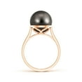 thumbnail image 2 of Angara Classic Tahitian Cultured Pearl Ring in 14K Rose Gold for Women | June Birthstone Jewelry for Her, 2 of 7