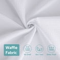 thumbnail image 5 of Cocosity Waffle Textured Polyester Fabric Heavy Duty Shower Curtains & Liners & Hooks - White 72"x72", 5 of 9