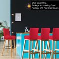 thumbnail image 2 of PiccoCasa 4 Pack Stretch Spandex Bar Stool Covers for Short Back Chair, Red, 2 of 8