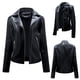thumbnail image 2 of Chaquetas de Cuero Para Mujer, Abrigos, Abrigos Cálidos de Manga Larga, Parkas Finas de Invierno, Abrigo Sin Capucha de Imitación Odeerbi ODB173068, 2 of 9