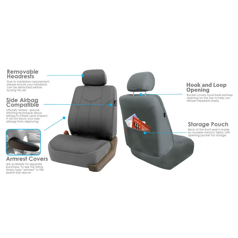 Car seat covers online for non removable headrests