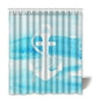 thumbnail image 1 of ABPHQTO Ancla de barco Cortina de ducha de baño de poliéster impermeable 150x180 cm, 1 of 2
