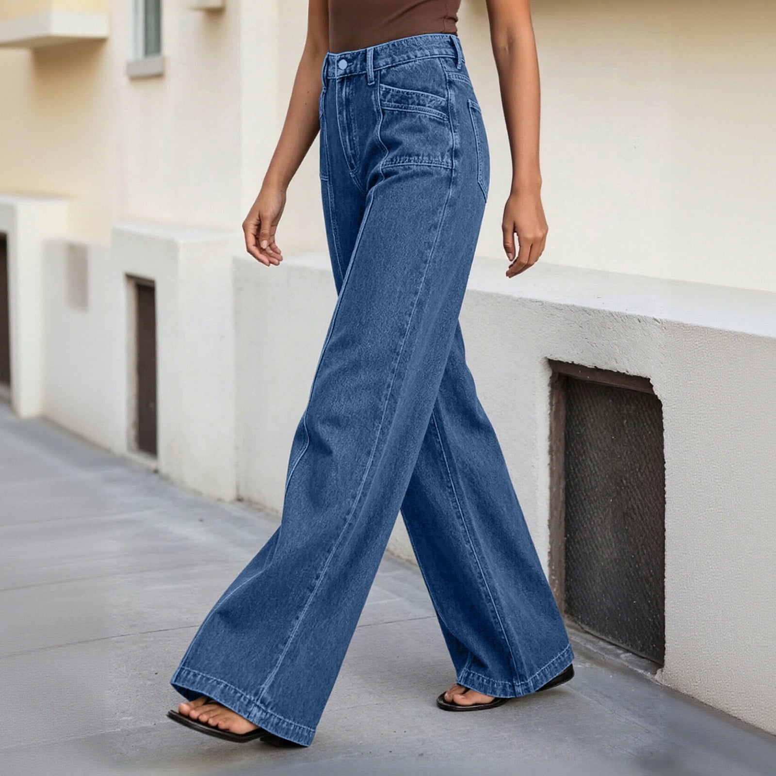 Byworldtasic Womens Wide Leg Jeans High Waisted Baggy Stretchy