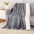 thumbnail image 2 of DSSTYLES Throw Blanket Flannel Fleece Soft Luxury Warm Bed Blanket Reversible Sherpa Blanket Fuzzy Plush Luxury Snuggle Blanket, Machine Washable Blankets Fall Winter Blanket for Couch Bed Sofa Chair, 2 of 8