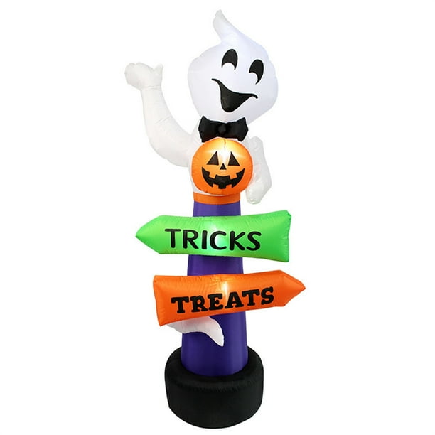 Great promotion! Halloween Inflatable Road Sign (European/British/American/Australian) Inflatable Elfin Outdoor Garden Decoration Festival Party Scene Glowing