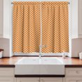 thumbnail image 2 of Ambesonne 70's Kitchen Curtains, Monochrome Geometric Ornament, 55"x36", Dark Orange and Grey Yellow, 2 of 3