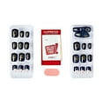 thumbnail image 4 of KISS imPRESS No Glue Needed Press On Nails, Design, 8nights, Black, Short Squoval, 30 Count, 4 of 5