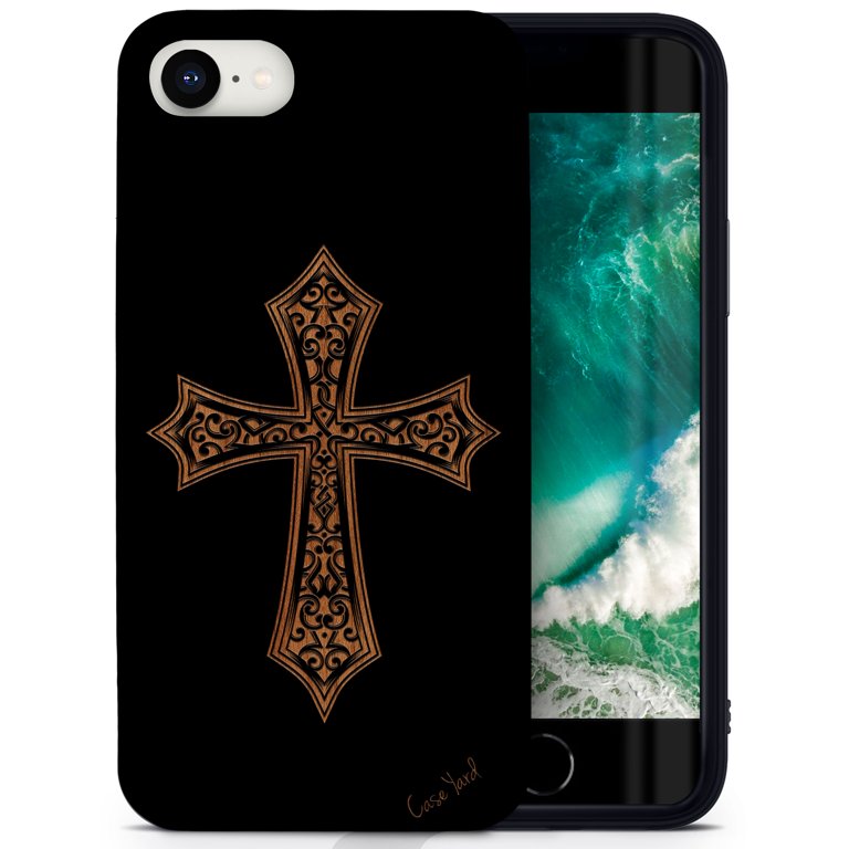 Case Yard Wooden Case for iPhone-SE Soft TPU Silicone cover Slim