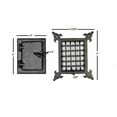 thumbnail image 2 of Perilla Home Cast Iron Safety Speakeasy Classic Style Black Grill & Girlle with Viewing Door Set Accent Door Gate Interior Privacy, 2 of 8