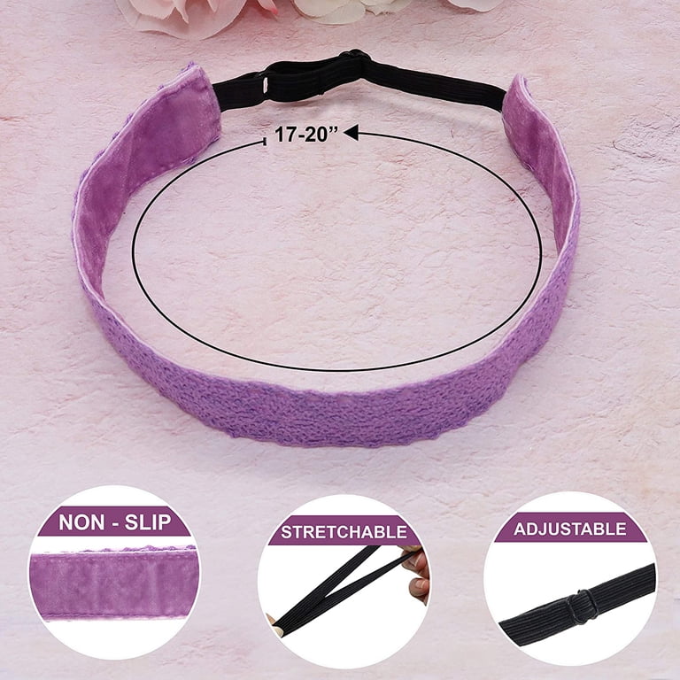 FROG SAC Lace Headbands for Girls, Adjustable Non-Slip  display picture 2