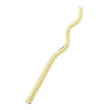 GOODLY Wave shaped Reusable Glass Straws Drinking Smoothie Straws for Milkshakes, Frozen Drinks, Smoothies, Bubble Tea - Environmentally Friendly
