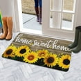 thumbnail image 5 of Brown Wood Sunflower Flowers (3) Welcome Doormat for Indoor/Outdoor Entrance Brown Wood Sunflower Flowers (3) Decoration Door Mat Kitchen Door Mat Bedroom Doormat 17x30 Inch, 5 of 6