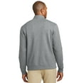 thumbnail image 2 of Port Authority K807 Mens Interlock 1 by 4-Zip, Medium Grey Heather & Charcoal Heather - 2XL, 2 of 6