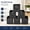 Black Light, variant on Fabric Storage Bins Cubes with Handles, Foldable Cube Organizer for Clothes and Accessories, Set of 3 Grey Gold 11x11x11