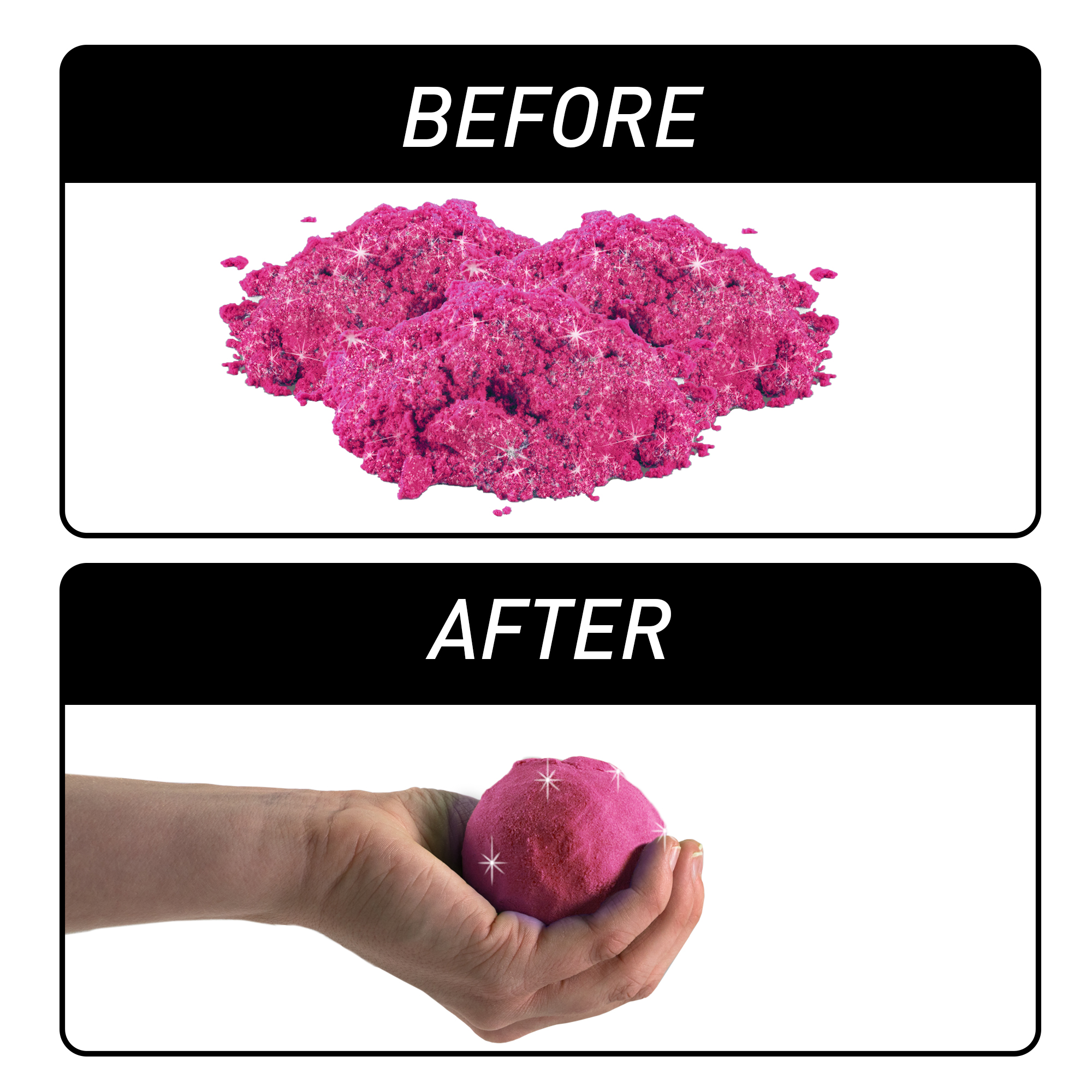 National Geographic Play Sand - 2 lbs of Sand with Castle Molds (Sparkling Pink) - A Fun Sensory Sand Activity - image 4 of 7