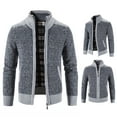 thumbnail image 4 of Sarkoyar Zipper Closure Men Cardigan with Pocket Polyester Precisely Detail Men Sweater for Dating Wear, 4 of 8