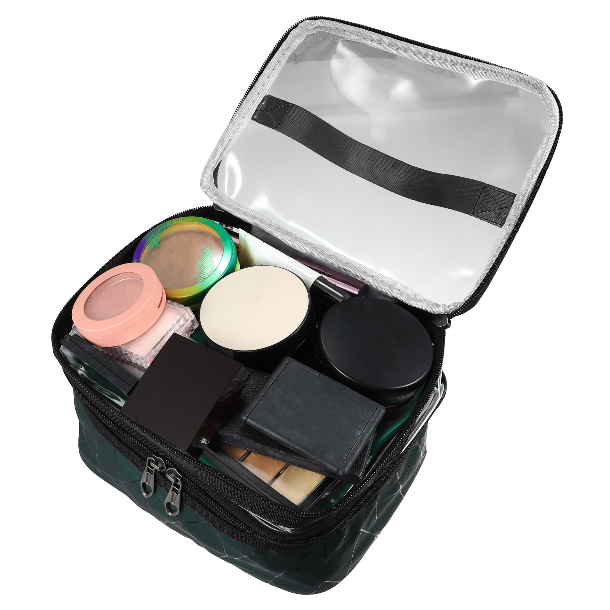 AllTopBargains 1 Cosmetic Case Makeup Bag Clear Storage Organizer Travel Vinyl Container Pouch