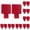 Red*10, variant on Stick On PU Leather Pen Loop for Notebooks and Journals