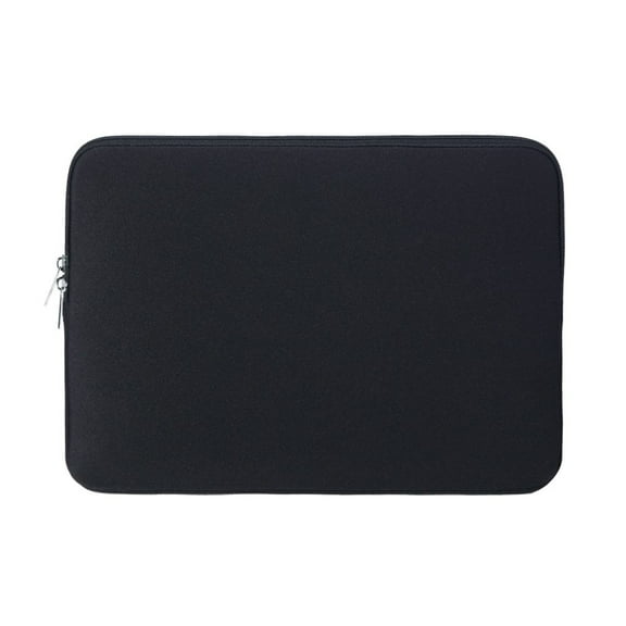 Laptop Sleeve Bag Compatible with 12-15.6 inch MacBook Pro, MacBook Air, Notebook Computer, Water Repellent Polyester Vertical Protective Case,Black Soft Cover Protective Case Zipper Carrying Bag