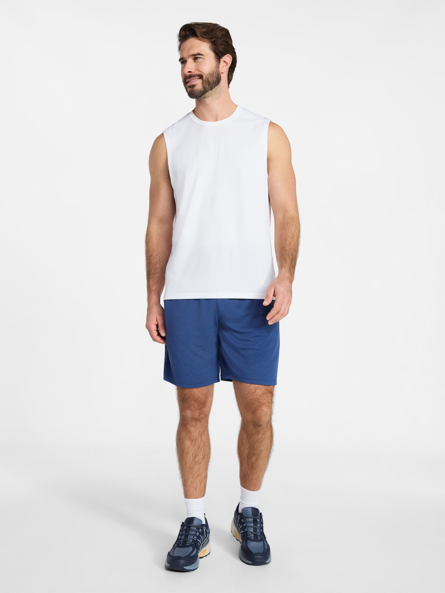 Athletic Works Men's and Big Men's Active Mesh Shorts, 9" Inseam, Sizes XS-5XL