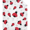 thumbnail image 5 of Red Ladybug Throw Blanket Warm Lightweight Flannel Ladybug Home Decor for Women Girls Soft Cozy Ladybug Gifts Blanket for Bed, Sofa, Couch, Living Room All Seasons 30"x40"for Toddler/Pets, 5 of 6