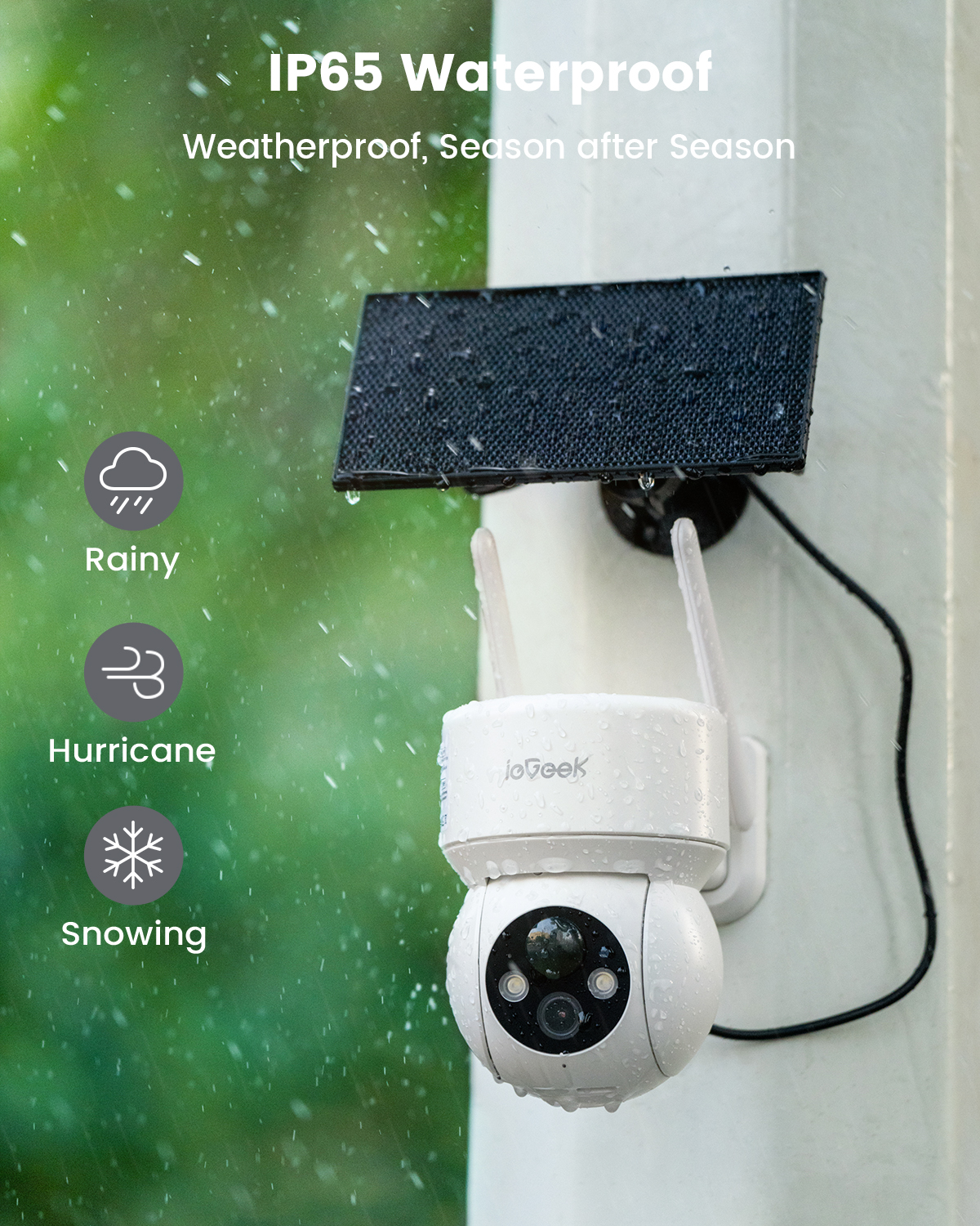ieGeek Solar Security Camera, 2K WiFi Outdoor 360° PTZ photo 8