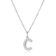 thumbnail image 1 of Platinum Plated Sterling Silver Infinite Elements Cubic Zirconia Initial Pendant Necklace, 18', (previously Collection), 1 of 4