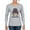 Heather Grey, variant on Messy Bun BeachLife | Cool Neon Leopard Print Bandana | Sunglasses Vaction Beach Paradise Fashion Womens Long Sleeve T-Shirt, Kelly, XL