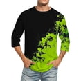 thumbnail image 1 of Birdeem Chemises pour Hommes Imprimé Col Rond Mode Décontractée Manches Courtes Blouses, 1 of 9