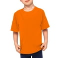 thumbnail image 3 of Likimi Toddler Kids Boys Tops Solid Color Short Sleeve Quick Drying Tees Fashion Casual Loose Spring Summer Tops Size 11-12 Years Orange, 3 of 9