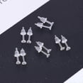 thumbnail image 3 of 100 Sets Plastic Earring Posts Backs Hypoallergenic Clear Ear Stud Earrings, 3 of 5