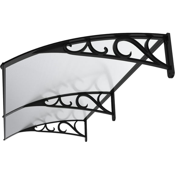 SLSRFD 40 inch x 80 inch Window Awning Door Canopy Polycarbonate Cover Outdoor Front Door Patio Sun Shetter