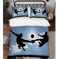 thumbnail image 1 of 3D Blue Sky Football Match Quilt Cover Set Bedding Set Duvet Cover Pillowcases, 1 of 3