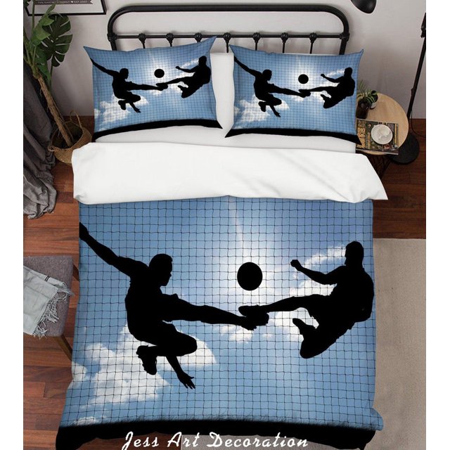 3D Blue Sky Football Match Quilt Cover Set Bedding Set Duvet Cover Pillowcases