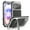 Silver, variant on Compatiable with iPhone 17 Case, 360 Full Body Cover with Kickstand Heavy Duty Shockproof [Tough Armour] Aluminum Alloy Metal Case with Silicone Built-in Screen Protector,Red