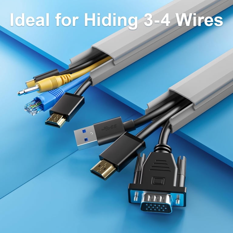 Lazyspin TV Cord Hider Wire Cover, 42 Inches, Holds 4 Cords photo 4