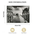 thumbnail image 3 of Nawypu The Louvre Pyramid - B&W Photography - 48x16 Gallery Wrapped Canvas Wall Art B&W, 3 of 6