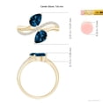 thumbnail image 5 of ANGARA Natural 1.6 ct London Blue Topaz Two-Stone Bypass Ring in 14K Yellow Gold for Women (Size-7x5mm) | November Birthstone, Anniversary, Jewelry Gift for Women | Natural London Blue Topaz Ring, 5 of 10
