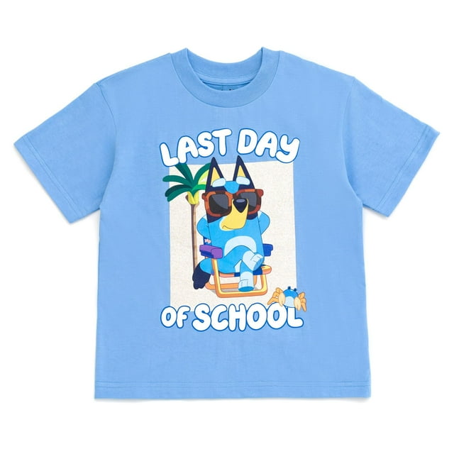 Camiseta Bluey Día Final de Clases para Niños Pequeños 2T Azul