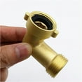 thumbnail image 3 of Adaptador de manguera de agua para conexiones en ángulo de 90°, extensor de conector de codo de manguera de jardín de latón, paquete de 2, 3 of 5