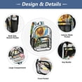 thumbnail image 6 of Iauyy Clear Backpack Heavy Duty PVC Transparent Backpack for College Workplace, Sunny Blooms, 6 of 8