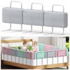 Huracan 19.7" Toddler Bed Rails Guard Foldable Portable Kids Bed Rail 5 Hole Height Adjustable Bed Rails for Toddlers, 1PC, Grey