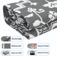thumbnail image 6 of HIWEAVER 9' x 18' Gray/White Outdoor Rug PP Plastic Straw Woven Waterproof Patio Rug with Border Portable Outside Carpet for Balcony Deck Picnic Garden Decor, 6 of 7